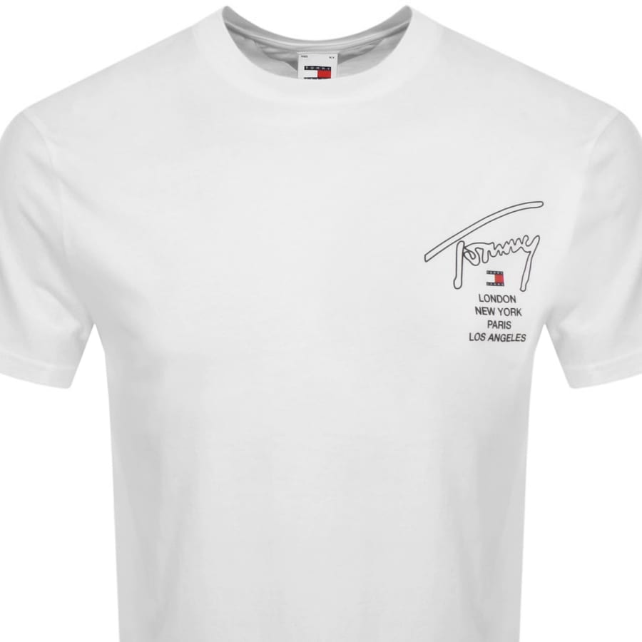 Tommy jeans script t shirt best sale